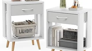 Best 5 Night Stand Set of 2 White