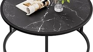 Most Popular 5 Marble and Black Coffee Table